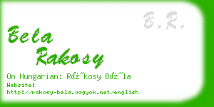 bela rakosy business card